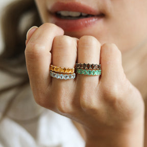 Selly Blue Topaz Ring | 9K