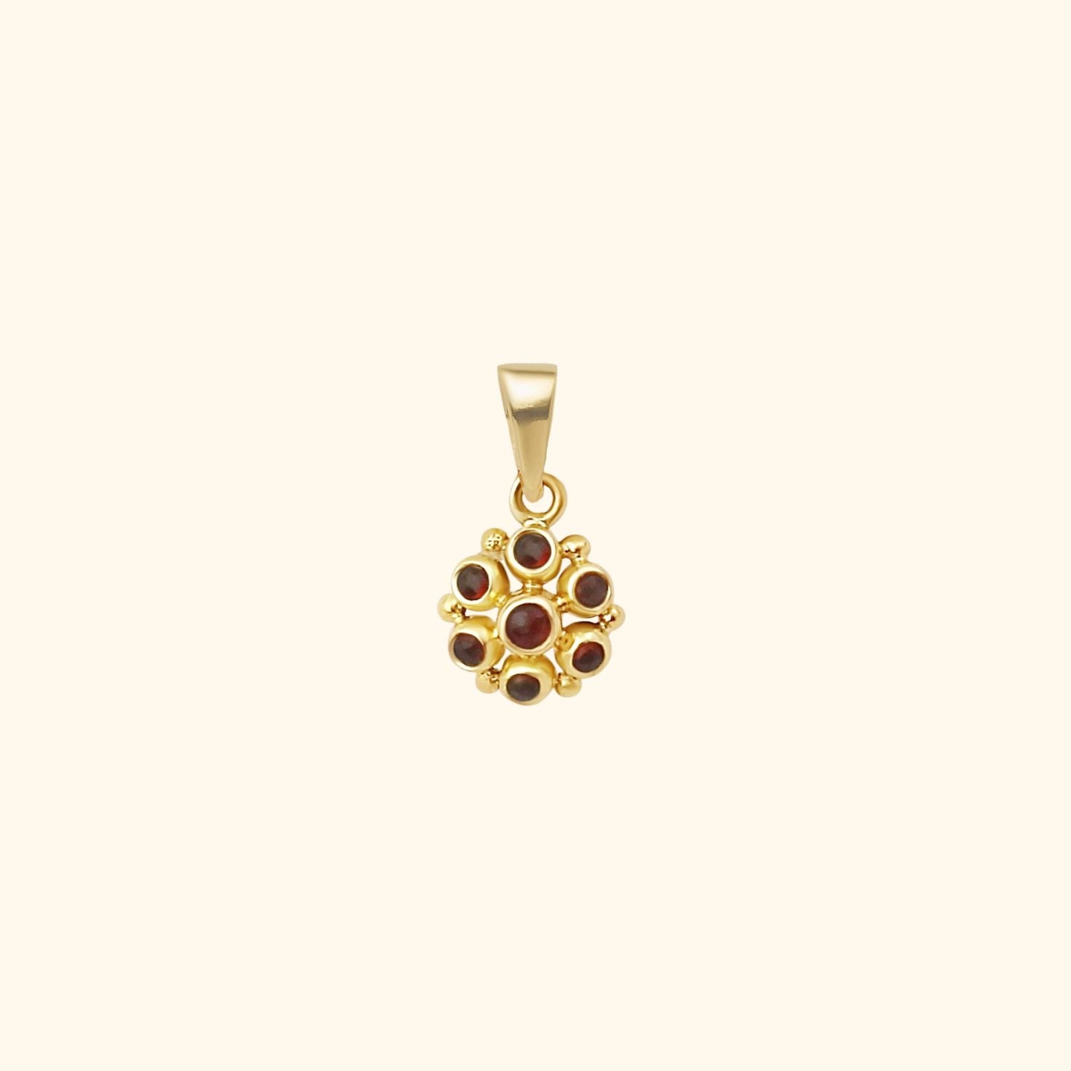 Bloom Granaat Ketting | Gold Plated