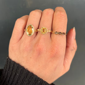 Citrine Flower ring | 14K Gold