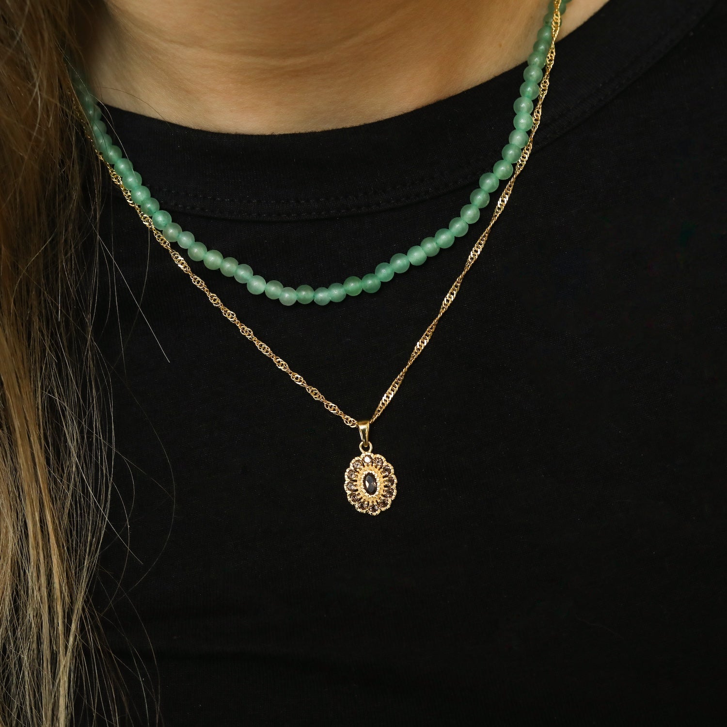 Kae Smoky Flower Necklace